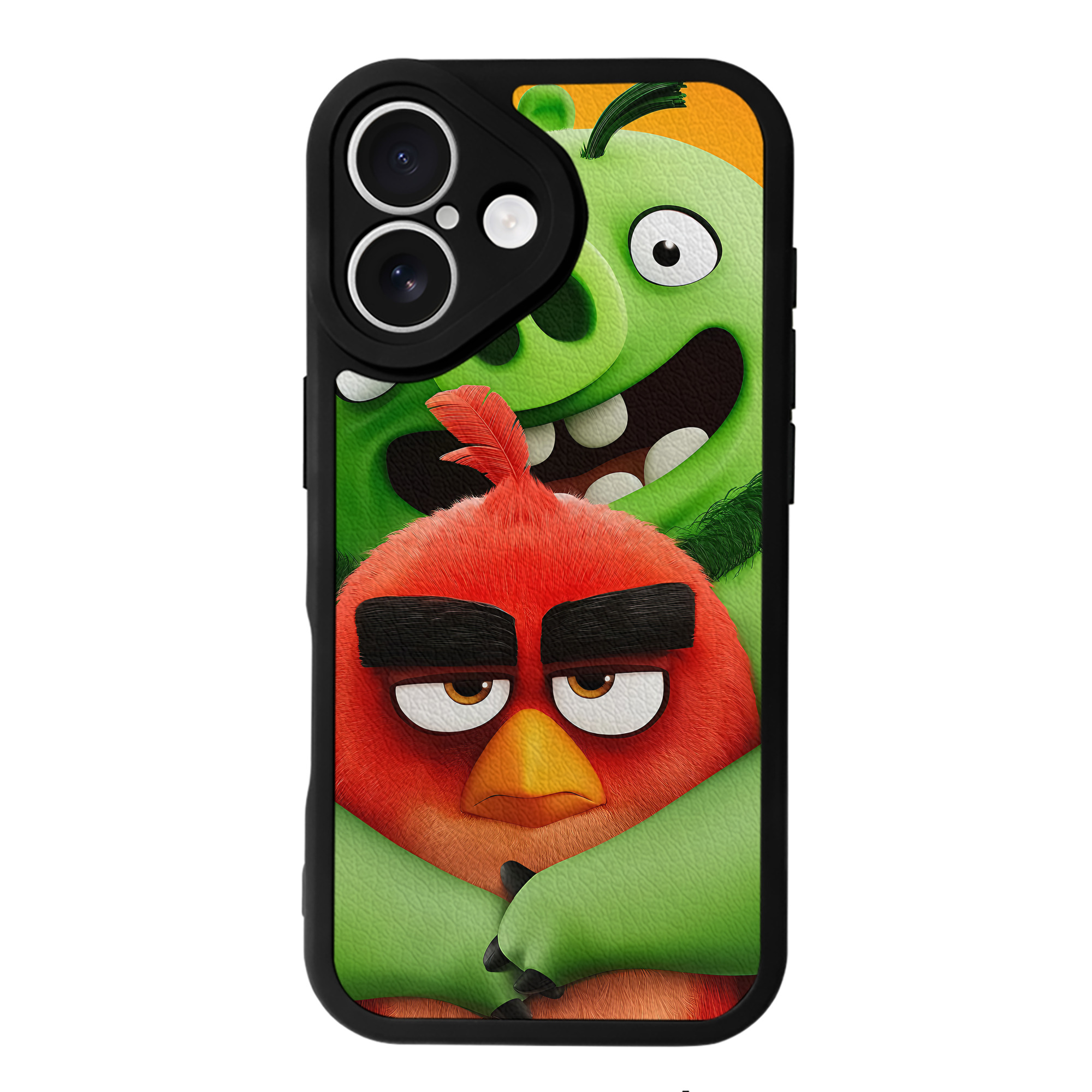 （画像用） Angry Birds アングリーバード 【iPhone 16シリーズ対応】シリコンスマホケース（レザー調） 材質：シリコン